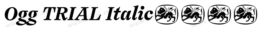 Ogg TRIAL Italic字体转换